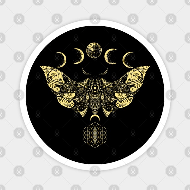 Luna and Moth Magnet by Lamink